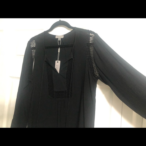 Joseph A Bohemian Crochet Detail Blouse NWT - Picture 3 of 4